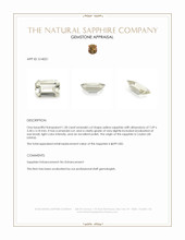 1.30 Ct. Yellow Sapphire from Ceylon (Sri Lanka) Appraisal