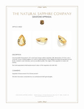 1.87 Ct. Yellow Sapphire from Ceylon (Sri Lanka) Appraisal