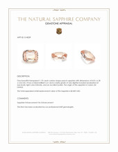 1.70 Ct. Peach Sapphire from Ceylon (Sri Lanka) Appraisal