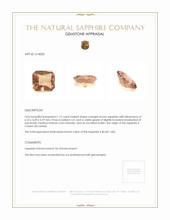 1.12 Ct. Orangish Brown Sapphire from Ceylon (Sri Lanka) Appraisal