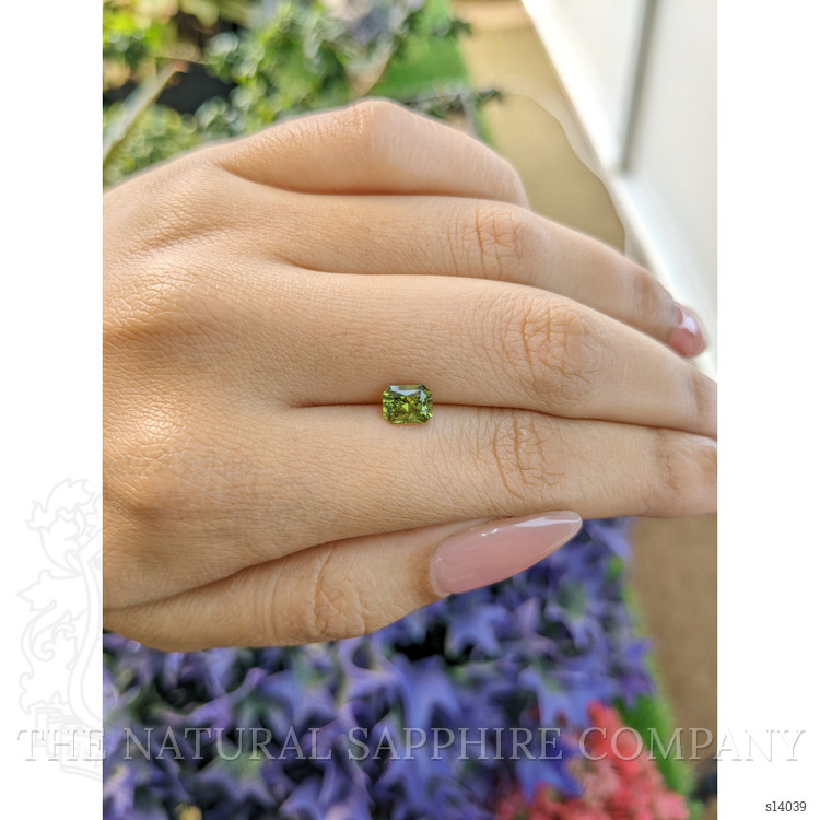1.13 Ct. Yellowish Green Sapphire from Ceylon (Sri Lanka)