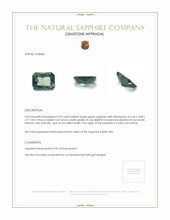 0.93 Ct. Green Sapphire from Ceylon (Sri Lanka) Appraisal