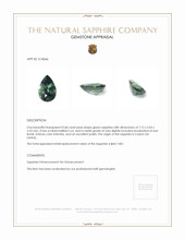0.68 Ct. Green Sapphire from Ceylon (Sri Lanka) Appraisal