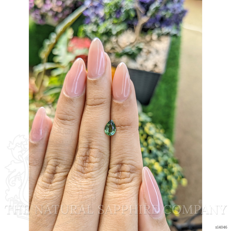 0.68 Ct. Green Sapphire from Ceylon (Sri Lanka)