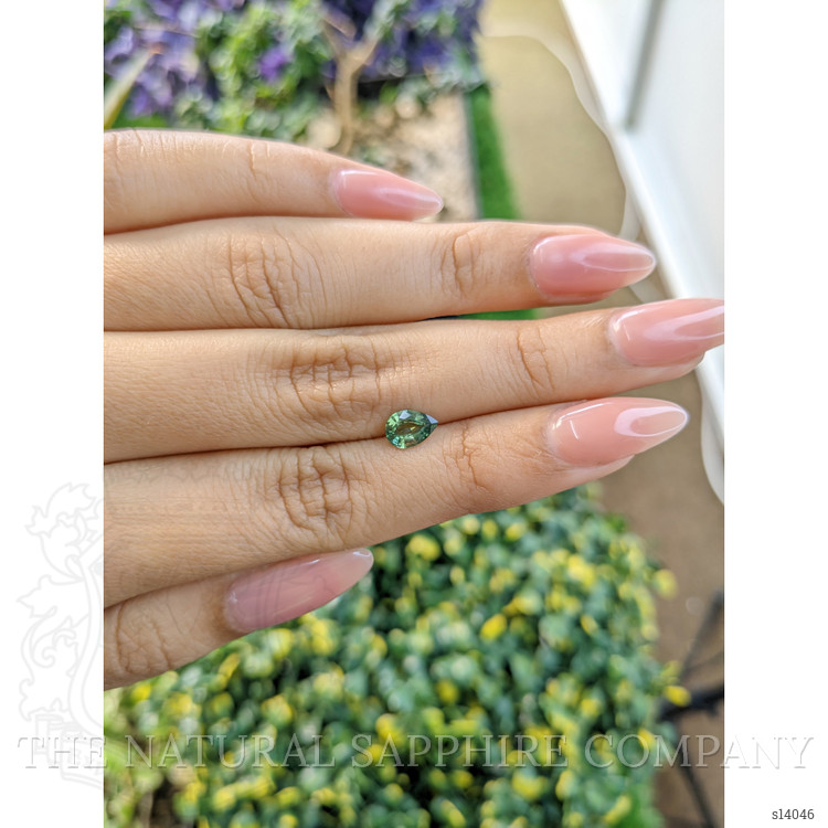 0.68 Ct. Green Sapphire from Ceylon (Sri Lanka)