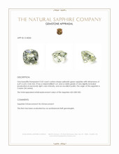2.02 Ct. Yellowish Green Sapphire from Ceylon (Sri Lanka) Appraisal