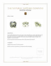 2.02 Ct. Yellowish Green Sapphire from Ceylon (Sri Lanka) Appraisal
