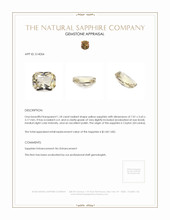 1.18 Ct. Yellow Sapphire from Ceylon (Sri Lanka) Appraisal