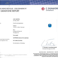 9.28 Ct. Blue Sapphire from Ceylon (Sri Lanka) Scan Report