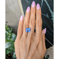 9.28 Ct. Blue Sapphire from Ceylon (Sri Lanka) Life Style