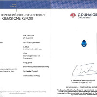 6.99 Ct. Blue Sapphire from Ceylon (Sri Lanka) Scan Report