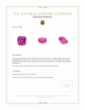 3.20 Ct. Pink Sapphire from Madagascar Appraisal