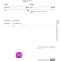 3.20 Ct. Pink Sapphire from Madagascar Scan Report
