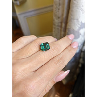 5.27 Ct. Bluish Green Sapphire from Madagascar Life Style
