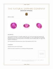 4.35 Ct. Pink Sapphire from Madagascar Appraisal