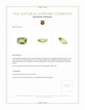 0.87 Ct. Green Sapphire from Ceylon (Sri Lanka) Appraisal