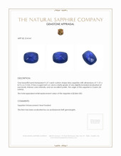 5.57 Ct. Blue Cabochon Sapphire from Ceylon (Sri Lanka) Appraisal