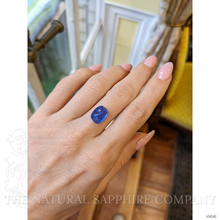 5.57 Ct. Blue Cabochon Sapphire from Ceylon (Sri Lanka)