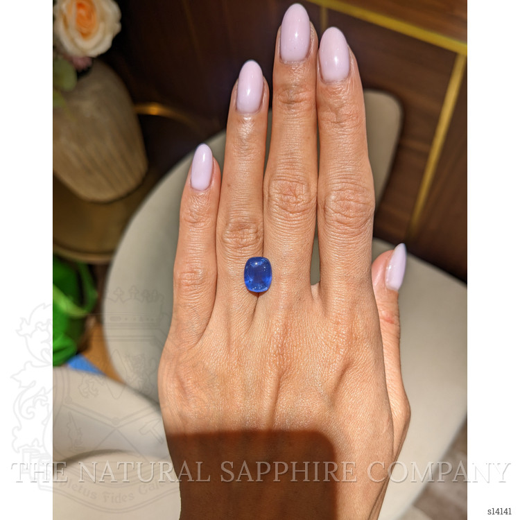 5.57 Ct. Blue Cabochon Sapphire from Ceylon (Sri Lanka)