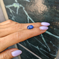 5.57 Ct. Blue Cabochon Sapphire from Ceylon (Sri Lanka) Life Style