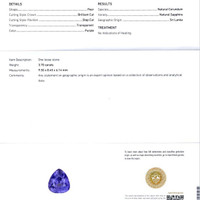 3.70 Ct. Purple Sapphire from Ceylon (Sri Lanka) Scan Report