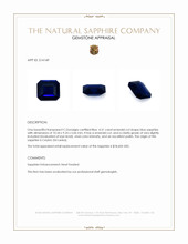 4.51 Ct. Blue Sapphire from Ceylon (Sri Lanka) Appraisal
