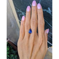 3.53 Ct. Blue Sapphire from Madagascar Life Style
