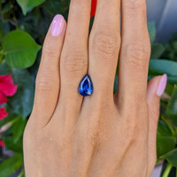 3.53 Ct. Blue Sapphire from Madagascar Life Style
