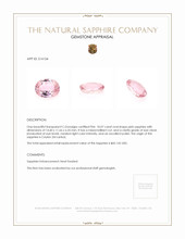 10.07 Ct. Pink Sapphire from Ceylon (Sri Lanka) Appraisal