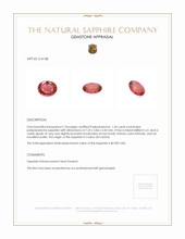 1.24 Ct. Padparadscha Sapphire from Ceylon (Sri Lanka) Appraisal
