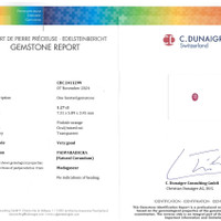 1.24 Ct. Padparadscha Sapphire from Ceylon (Sri Lanka) Scan Report