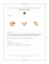 2.54 Ct. Peach Sapphire from Ceylon (Sri Lanka) Appraisal