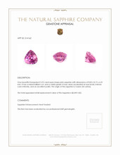 3.25 Ct. Pink Sapphire from Ceylon (Sri Lanka) Appraisal