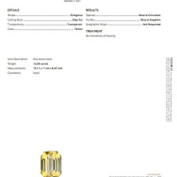 16.05 Ct. Yellow Sapphire from Ceylon (Sri Lanka) Scan Report