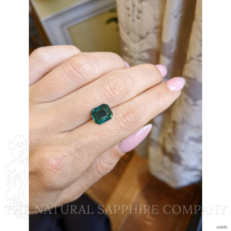 3.21 Ct. Greenish Blue Sapphire from Ceylon (Sri Lanka)