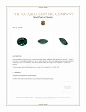 7.02 Ct. Green Sapphire from Ceylon (Sri Lanka) Appraisal