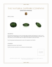 8.13 Ct. Green Sapphire from Ceylon (Sri Lanka) Appraisal