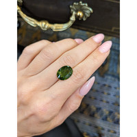 8.13 Ct. Green Sapphire from Ceylon (Sri Lanka) Life Style