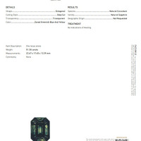 51.30 Ct. Bi Color Sapphire from Ceylon (Sri Lanka) Scan Report