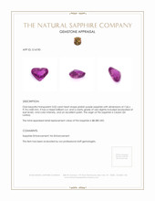 3.02 Ct. Pinkish Purple Sapphire from Ceylon (Sri Lanka) Appraisal