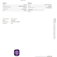 4.12 Ct. Sapphire from Ceylon (Sri Lanka) Scan Report
