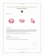 5.11 Ct. Padparadscha Sapphire from Ceylon (Sri Lanka) Appraisal