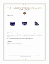 0.79 Ct. Purplish Blue Sapphire from Ceylon (Sri Lanka) Appraisal