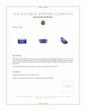1.04 Ct. Blue Sapphire from Ceylon (Sri Lanka) Appraisal