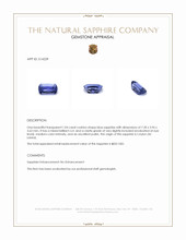 1.04 Ct. Blue Sapphire from Ceylon (Sri Lanka) Appraisal