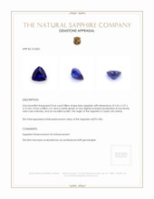 0.66 Ct. Blue Sapphire from Ceylon (Sri Lanka) Appraisal