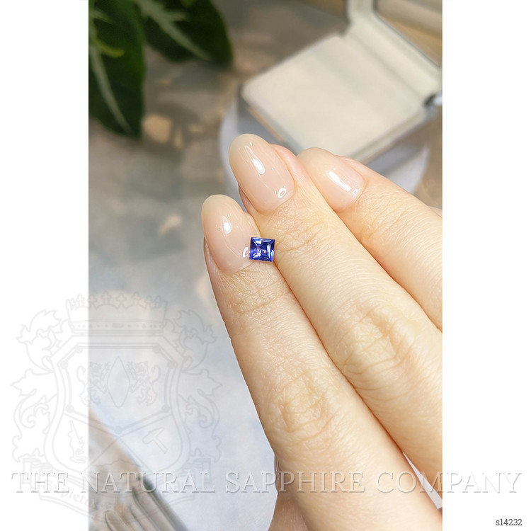 0.58 Ct. Purplish Blue Sapphire from Ceylon (Sri Lanka)