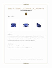 0.93 Ct. Blue Sapphire from Ceylon (Sri Lanka) Appraisal