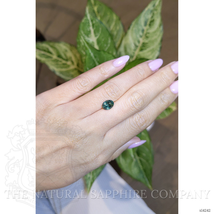 2.08 Ct. Bluish Green Sapphire from Ceylon (Sri Lanka)