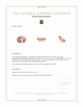 2.76 Ct. Padparadscha Sapphire from Madagascar Appraisal